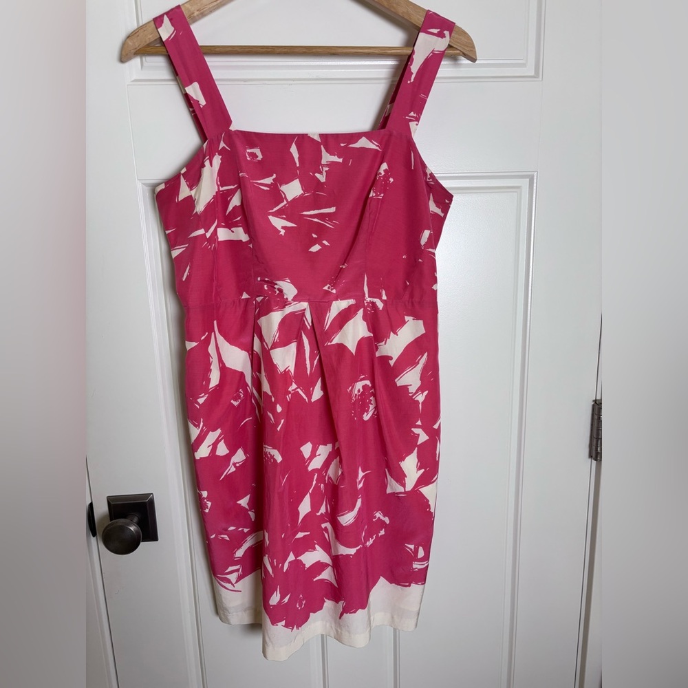 Banana Republic Pink and White Patterned Dress